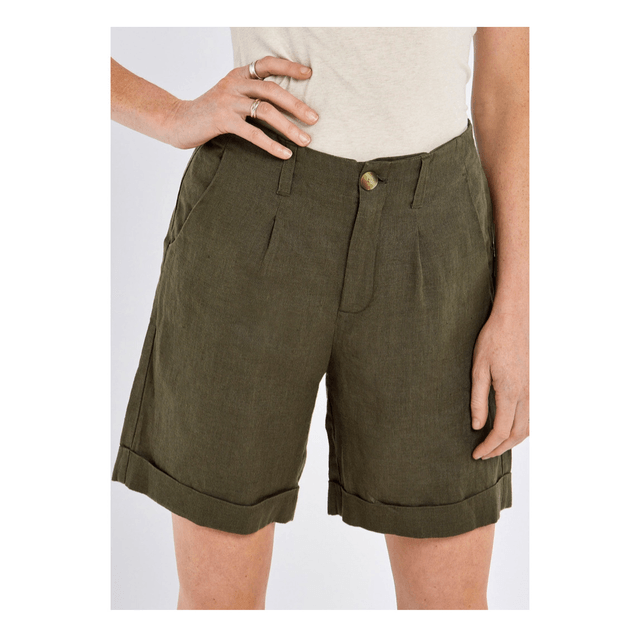 Dubarry Maryland Dames Linnen Shorts - Khaki