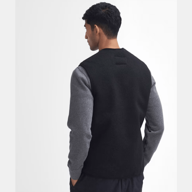 Barbour warm Pile Waistcoat Zip Black