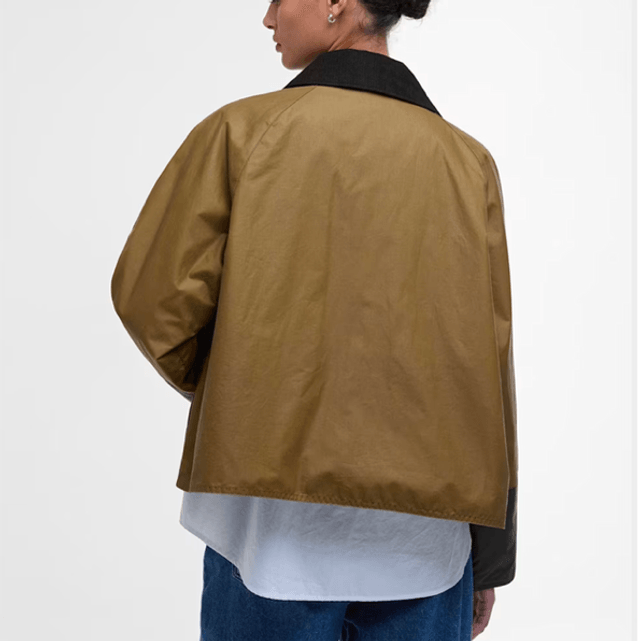 Barbour Alma Waxed Jacket Sand Archive Olive Beech Ancient