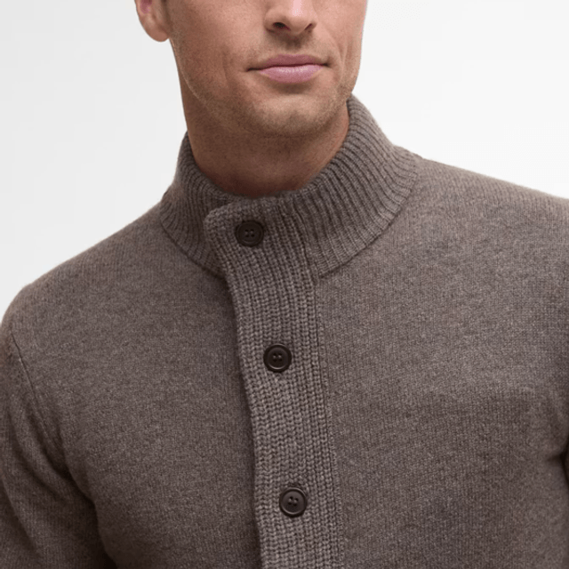 Barbour Essential Patch Zip Through Dark Stone