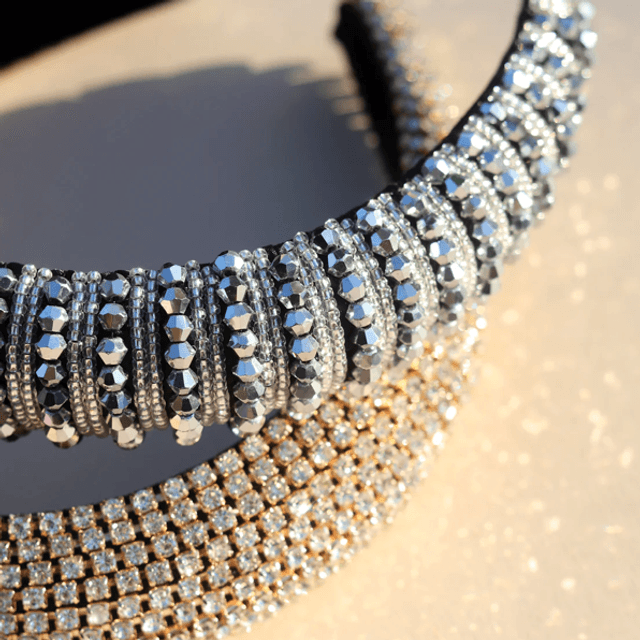 Haarband Shiny Gold & Stones