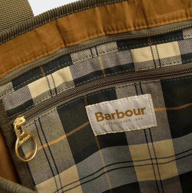 Barbour® Green 100% Cotton Mya Tote Bag