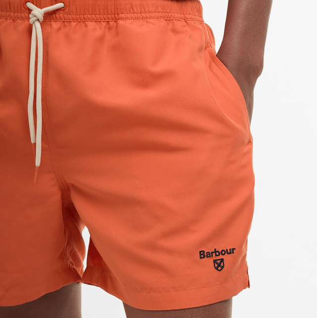 Barbour Logo Swim Shorts Horizon Orange