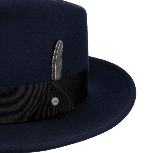 Stetson Burdock Fedora Wollen Hoed Blue