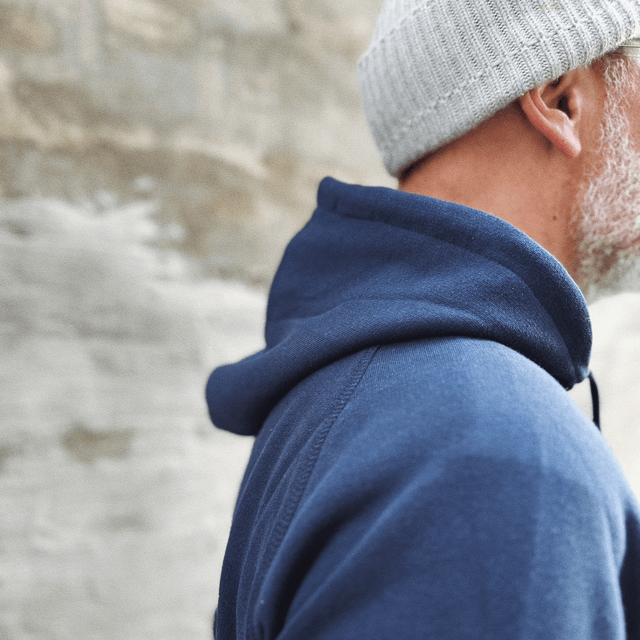 Hooded Sweater Zipper Reno Real Navy