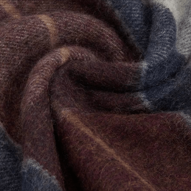 Barbour Inverness Tartan Lambswool Scarf Midnight Oak Tartan