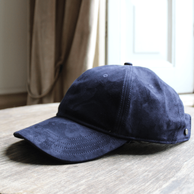 Stetson Baseball Cap Goat Suede Dark Blue 