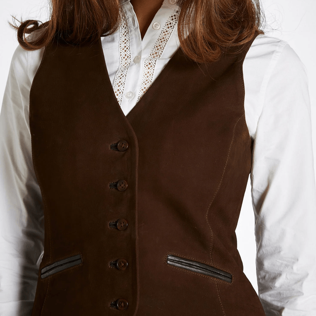 Dubarry Greville Leren Gilet voor Dames - Walnut