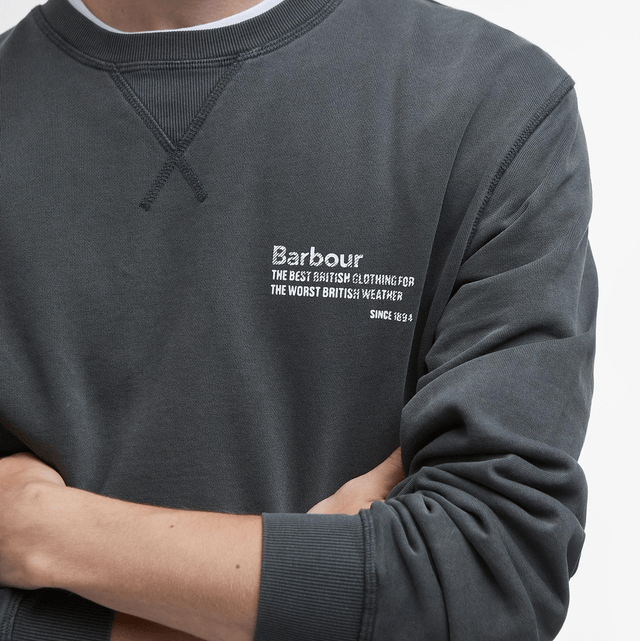 Barbour Bulford Graphic Sweatshirt Gunmetal