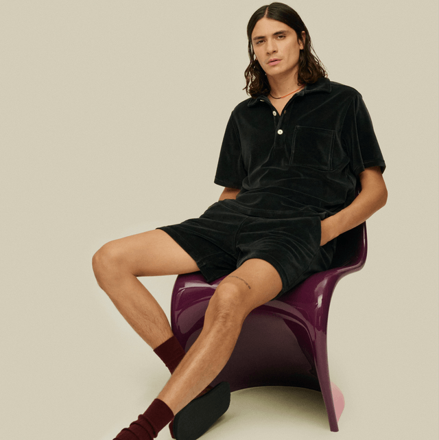OAS Nearly Black Velour Shirt