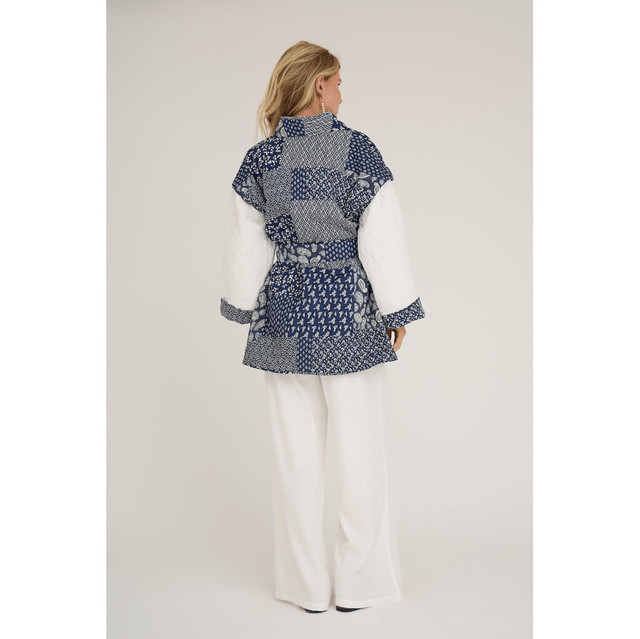 Katie Patch Jacket Navy White