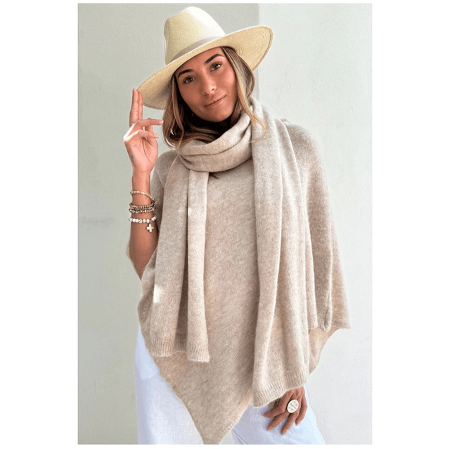 Bettany Poncho Beige