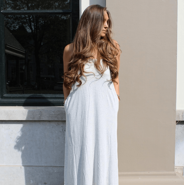 Reinders Modal Strapless Dress Light Grey