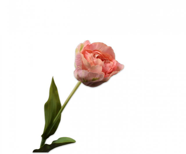 Silk-Ka Tulp Steel Roze Groen 84cm