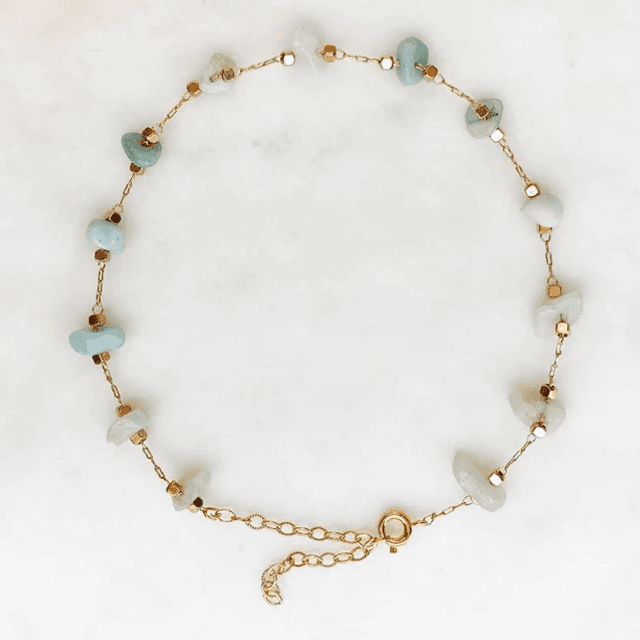Anklet Green Stones
