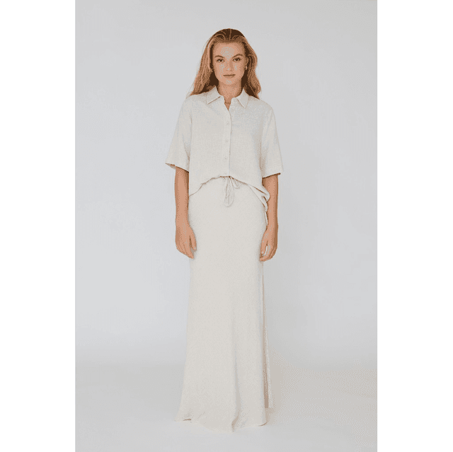 Linen Maxi Skirt Sand