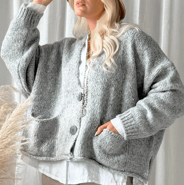 Dash Cardigan Pearl Grey