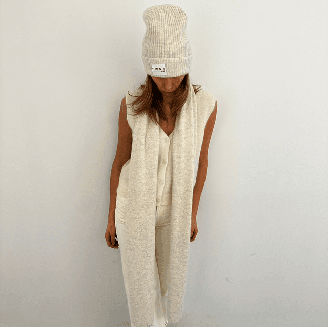 Basic Scarf Mottled Beige