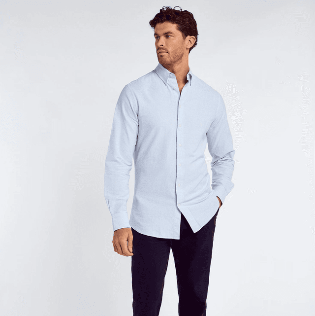 Dubarry Clontarf Heren Oxford Shirt - Pale Blue