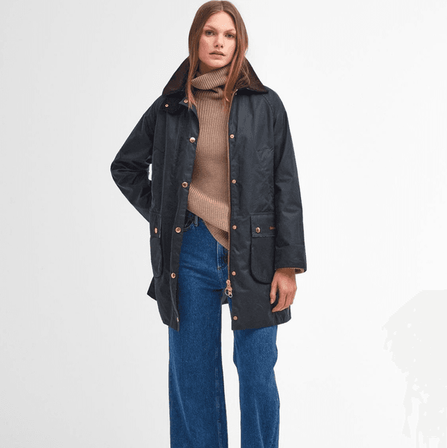 Barbour Long Beadnell Wax Sage/Ancient