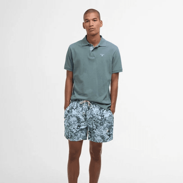 Barbour Bark Swim Shorts Vintage Teal