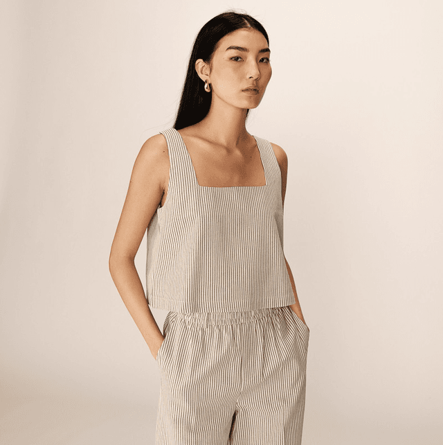 Top Stripe Ecru
