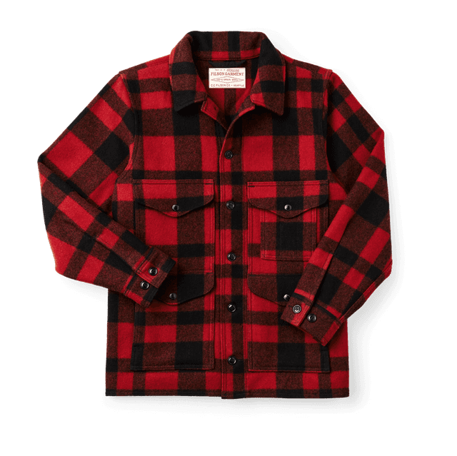 Filson Mackinaw Cruiser Red Black Plaid