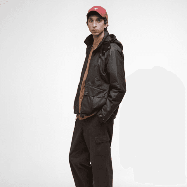Barbour Re-Engineered Bardon Spey Wax Jacket Olive