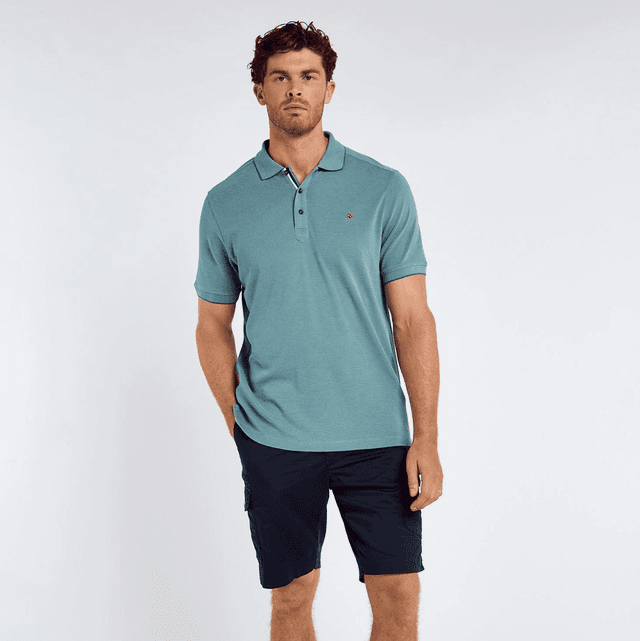 Dubarry Morrison Heren Tencel™ Polo - Azure Blue