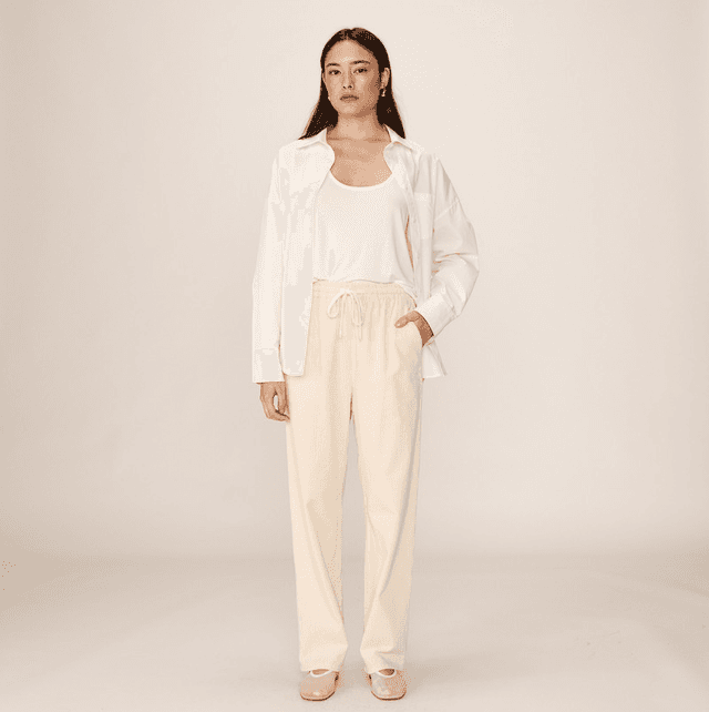 Corduroy Trousers Ecru