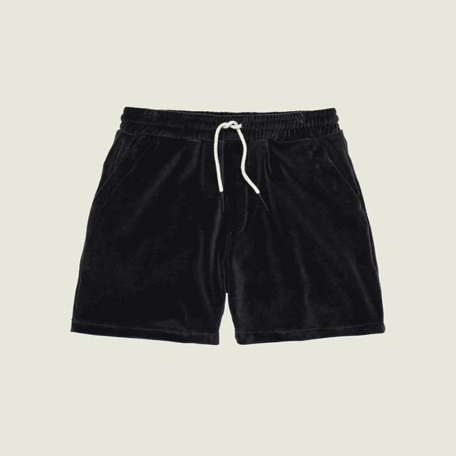 OAS Nearly Black Velour Shorts