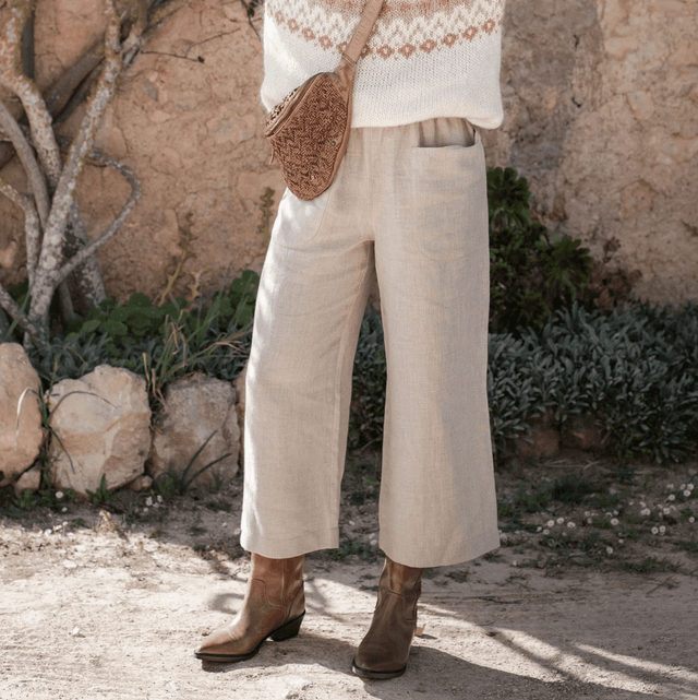 Carpenter linen pants, natural