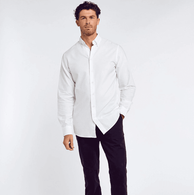 Dubarry Clontarf Heren Oxford Shirt - White