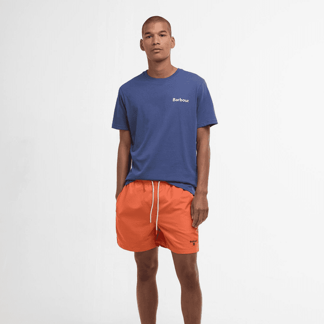 Barbour Logo Swim Shorts Horizon Orange