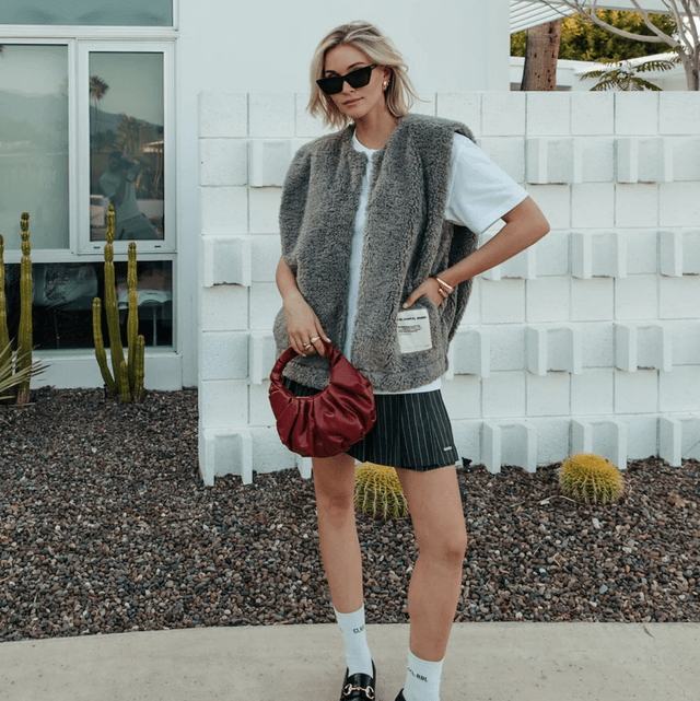 Yoni Teddy Gilet Medium grey