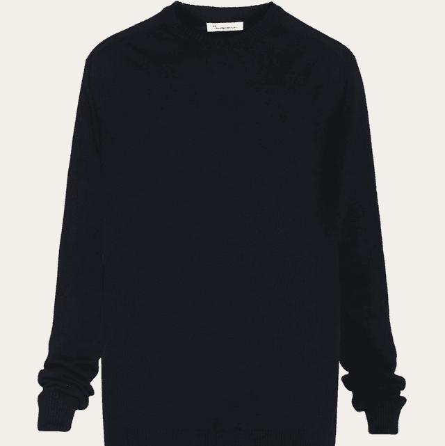 Karl Regular Merino Knit Crew Neck Total Eclipse 