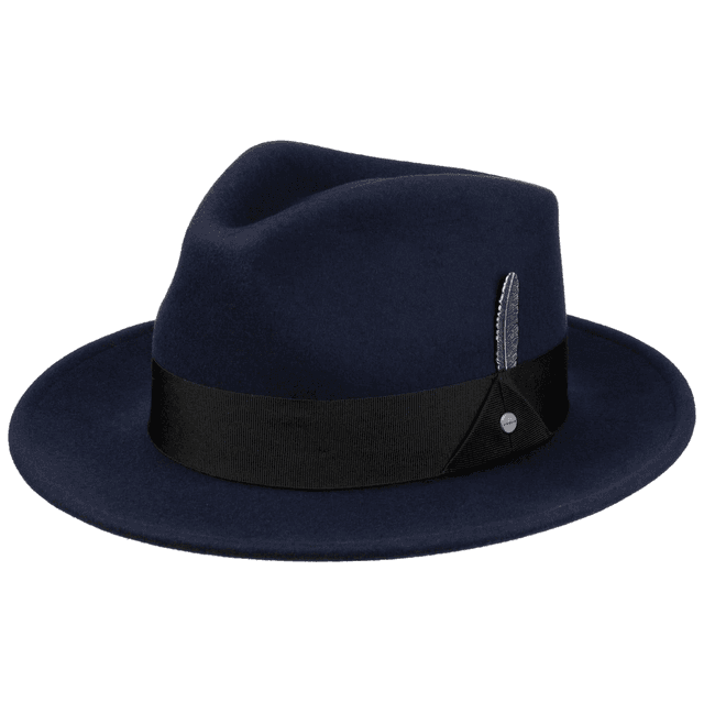 Stetson Burdock Fedora Wollen Hoed Blue