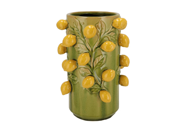 Fruit lemon olive green cilinder 
