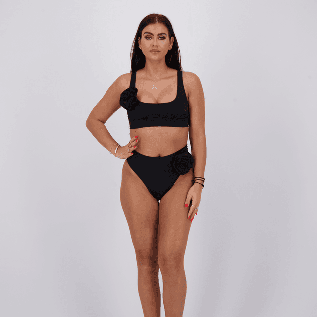 Reinders Bikini Set Roses True Black