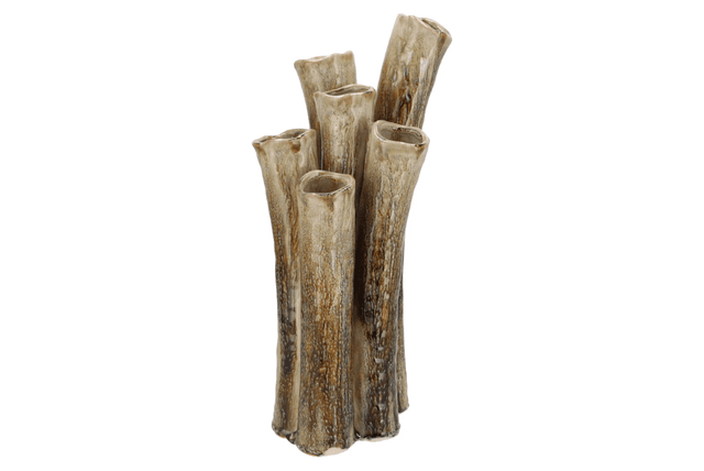 Inga barrier green vase tube active glaze 18x16x39cm