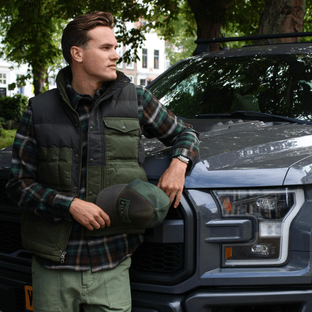 Filson Vintage Flannel Work Shirt Brown Cream Multi Plaid