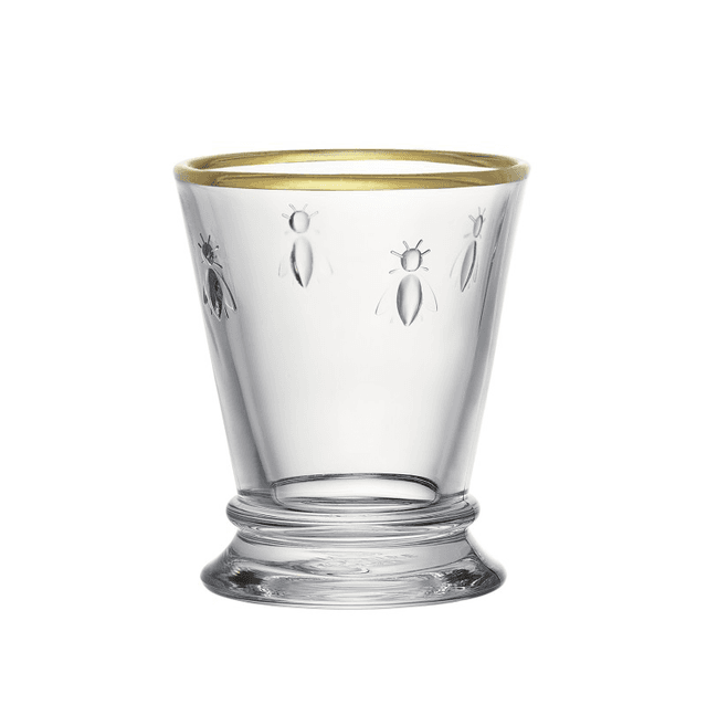 Abeille gobelet helder met gouden rand H10,3 26cl