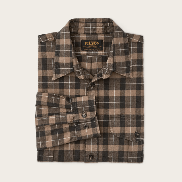 Filson Alaskan Guide Shirt Light Brown Peat