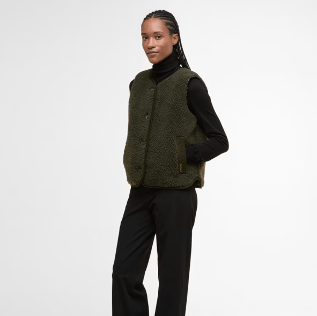 Barbour Luciana Fleece Gilet Olive