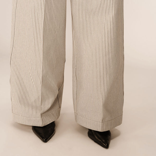 Trousers Stripe Ecru