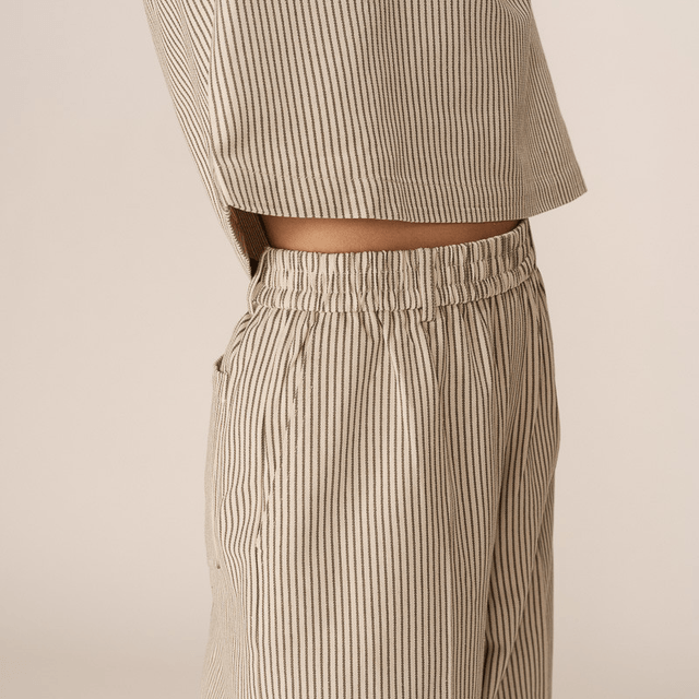 Trousers Stripe Ecru