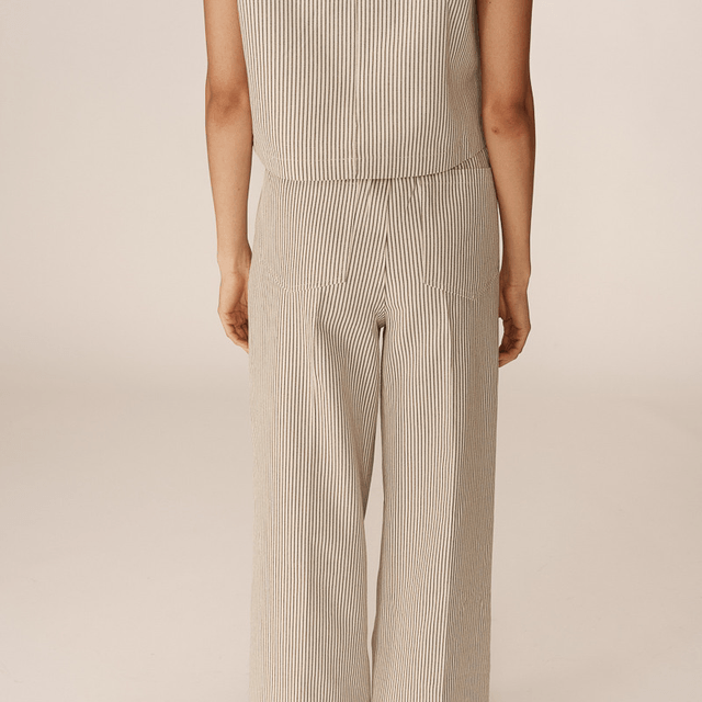 Trousers Stripe Ecru