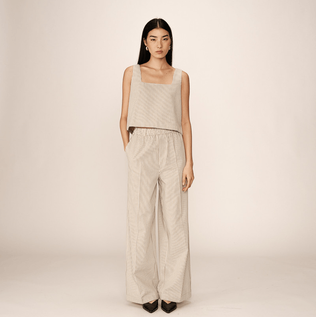 Trousers Stripe Ecru