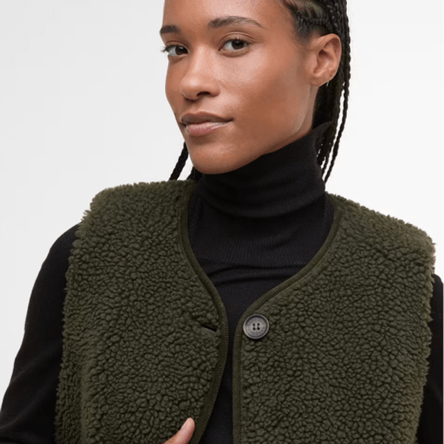 Barbour Luciana Fleece Gilet Olive